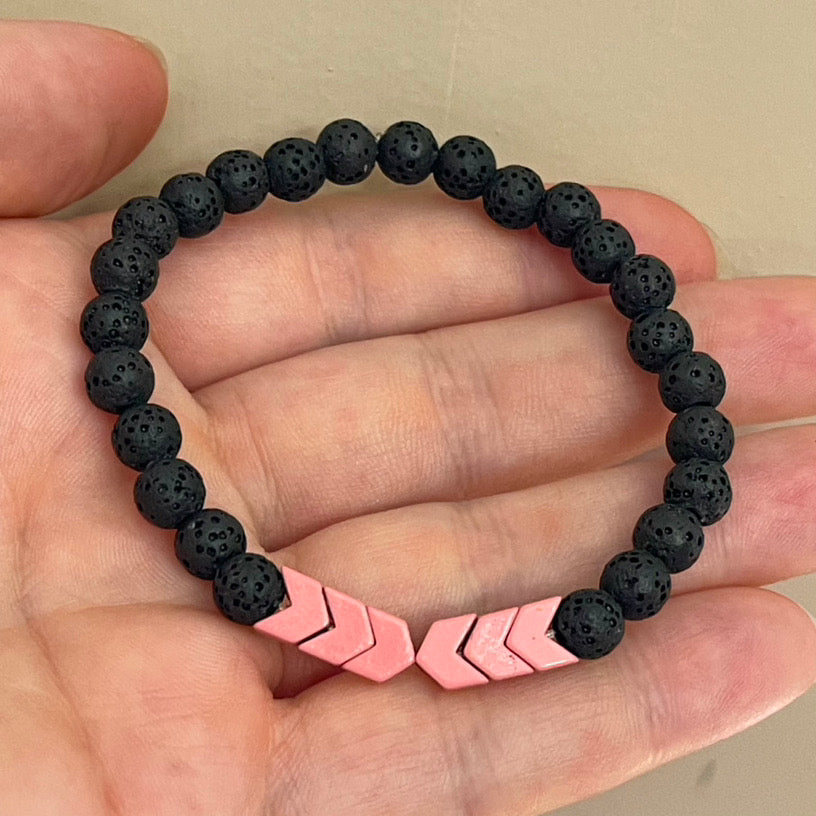 True North Arrow Diffuser Bracelet in Pink