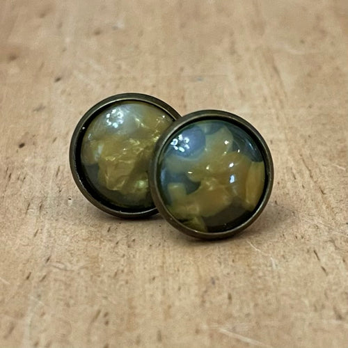 12mm Salted Caramel Studs (Antique Bronze)