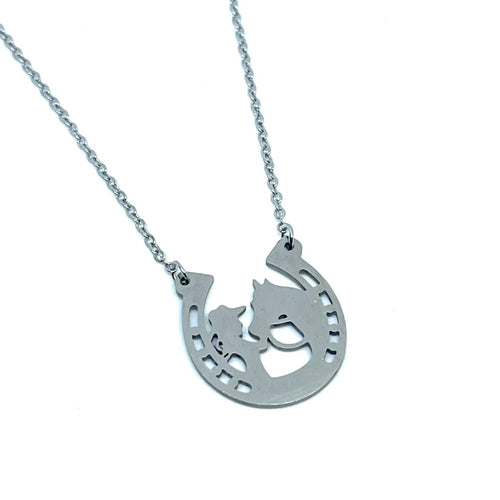 A Girl & her Horse Necklace (Stainless Steel)