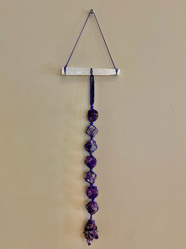Amethyst & Selenite Wall Hanging