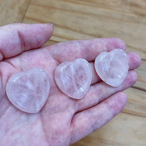 Rose Quartz Heart Worry Stone