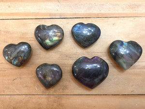 Flashy Labradorite Pocket Heart