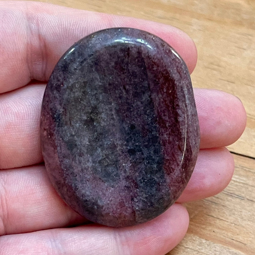 Smoky Strawberry Quartz Worry Stone