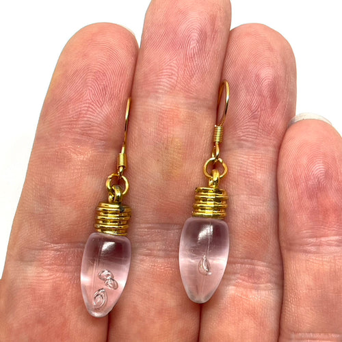 White Christmas Light Drop Earrings