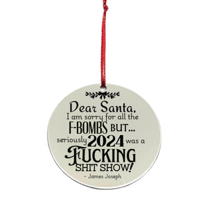 "Dear Santa" Sweary Christmas Ornament