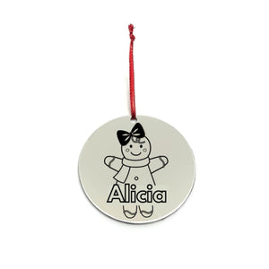 Personalized Gingerbread Girl Christmas Ornament