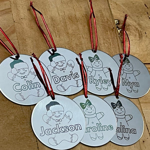 Personalized Gingerbread Girl Christmas Ornament