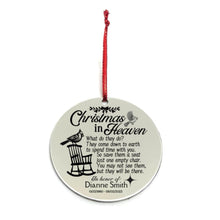 Load image into Gallery viewer, Personalized &quot;Christmas in Heaven&quot; Ornament