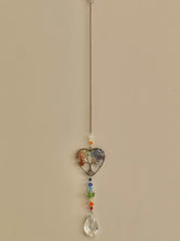 Load image into Gallery viewer, Wire-Wrapped Chakra Heart Sun Catcher