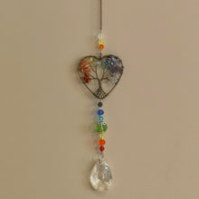 Load image into Gallery viewer, Wire-Wrapped Chakra Heart Sun Catcher