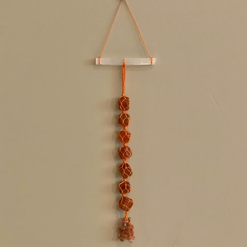 Carnelian & Selenite Wall Hanging