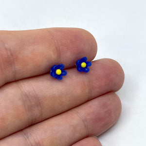 Forget-Me-Not Studs in Navy Blue (Surgical Steel)