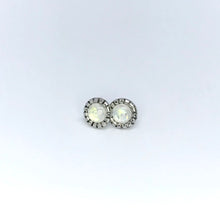Load image into Gallery viewer, 6mm White Faux Opal Studs