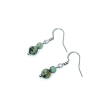 Load image into Gallery viewer, Dainty Turquoise Drop Earrings
