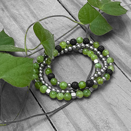 6mm Peridot Bracelet Set
