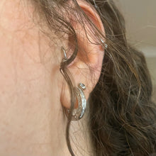 Load image into Gallery viewer, Silver Adira Sleeper Hoop Earrings (Sterling Silver)