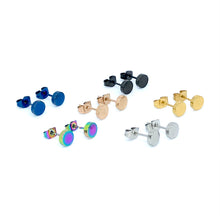 Load image into Gallery viewer, Double Mixed Set of 6mm Minimalist Studs (Stainless Steel)
