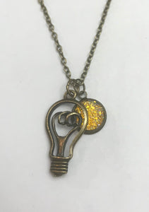 Lightbulb Necklace (Antique Bronze)