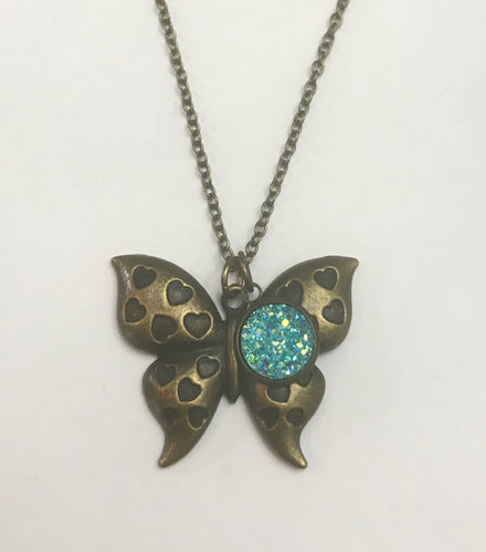 Butterfly Necklace (Antique Bronze)