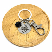 Load image into Gallery viewer, Skin Cancer Survivor Research Keychain (Stainless Steel)