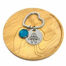 Load image into Gallery viewer, Ovarian Cancer Survivor Research Keychain (Stainless Steel)