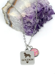 "Golden Retriever" 3-in-1 Necklace (Stainless Steel)