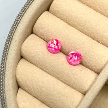 Load image into Gallery viewer, 6mm Pink Faux Opal Studs