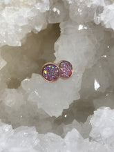 Load image into Gallery viewer, 8mm Pink Druzy Studs