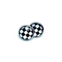 Load image into Gallery viewer, 12mm Checkered Studs