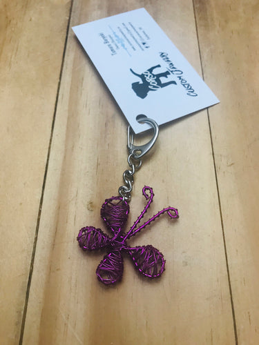 Wire-Wrapped Butterfly Keychain