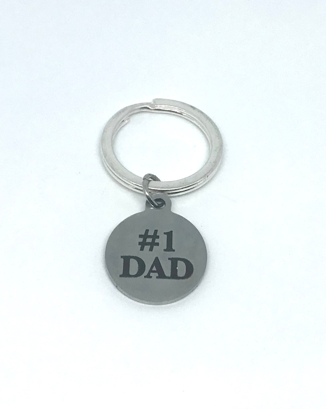 #1 Dad Keychain (Stainless Steel)