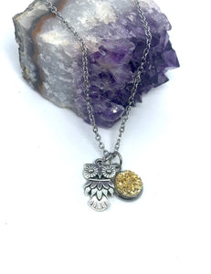 Owl Wisdom 3-in-1 Necklace (Stainless Steel)