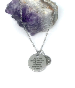 "Only an Aunt" 3-in-1 Necklace (Stainless Steel)