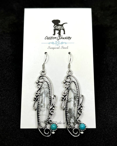 Bohemian Howlite Drop Earrings