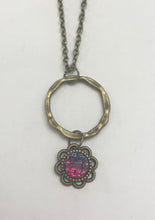 Load image into Gallery viewer, Floral Hoop Necklace (Antique Bronze)