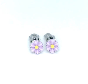 Chrysanthemum Clip-Ons in Lovely Lavender (Stainless Steel)