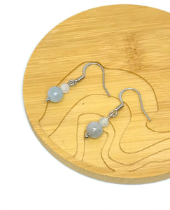 Dainty Aquamarine Drop Earrings