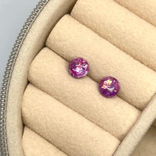 Load image into Gallery viewer, 6mm Purple Faux Opal Studs