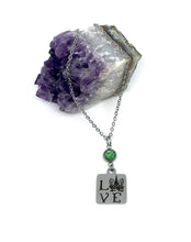 Load image into Gallery viewer, Unicorn Love Birthstone Necklace (Stainless Steel)