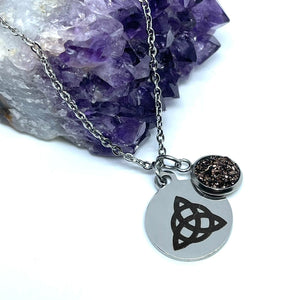Celtic Trinity Knot 3-in-1 Necklace (Stainless Steel)