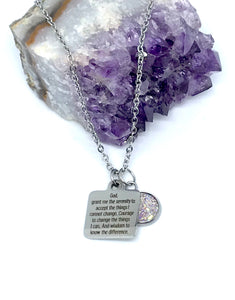 Serenity Prayer 3-in-1 Necklace (Stainless Steel)