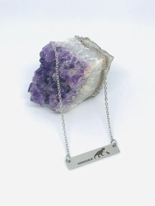 Mamasaur Necklace with One Baby (Stainless Steel)
