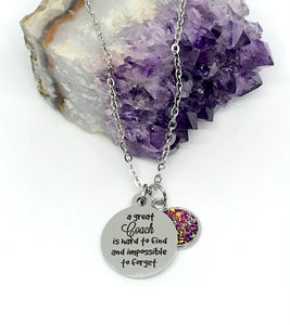 "A great Coach is hard to find and impossible to forget" 3-in-1 Necklace (Stainless Steel)