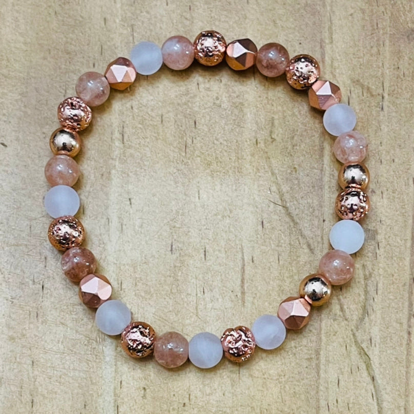 Pink sale gemstone bracelet