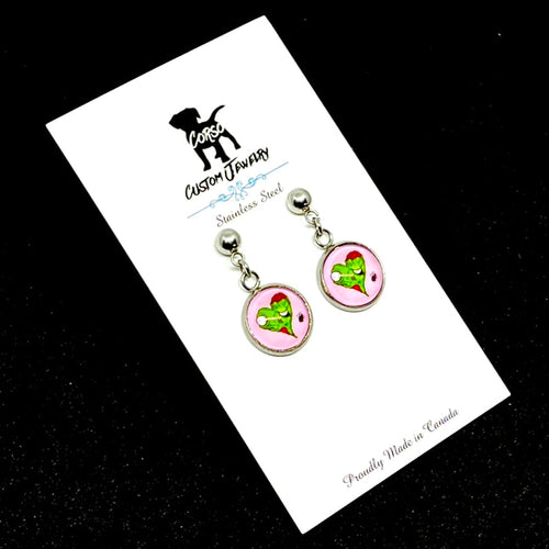 12mm Zombie Valentine Drop Studs