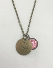 Load image into Gallery viewer, “live laugh love” Necklace (Antique Bronze)