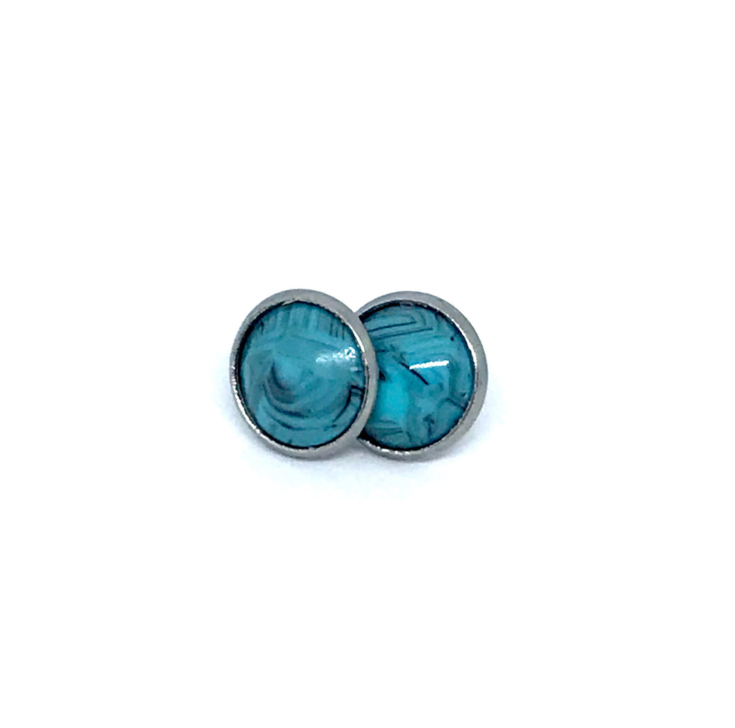 12mm Smoky Marble Studs