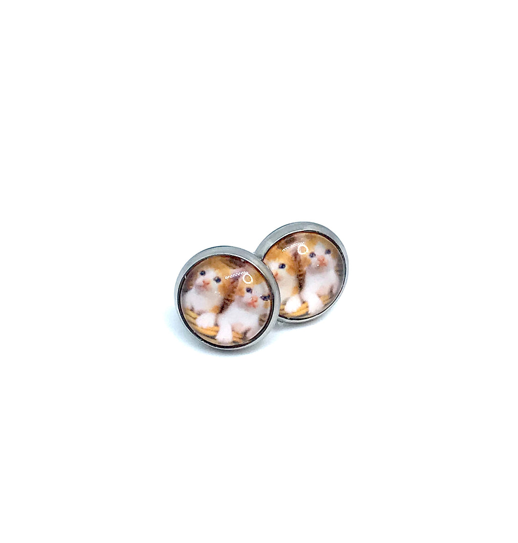 10mm Peaches Cat Studs (Stainless Steel)