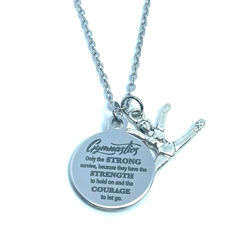 Gymnastics 3-in-1 Charm Necklace (Stainless Steel)