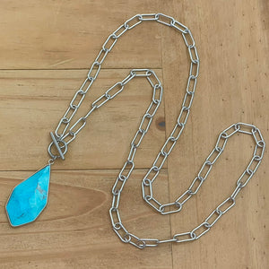 Apatite Statement Necklace (Stainless Steel)